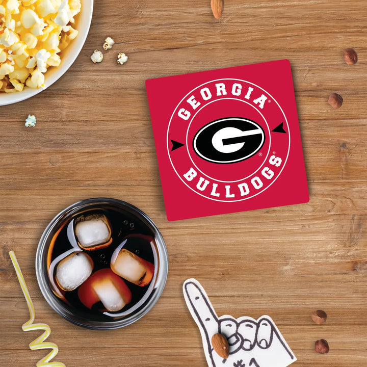 UGA COLLEGIATE CIRCLE LOGO COASTER S/2