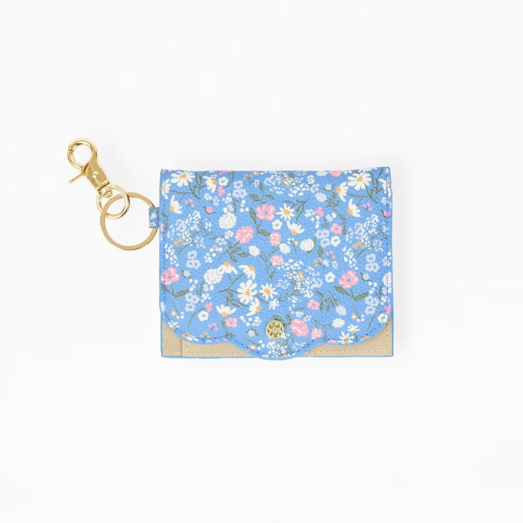 PETAL CHARM CORNFLOWER SCALLOPED ID WALLET