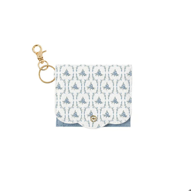 FLORIETTE FIELD IVORY SCALLOPED ID WALLET