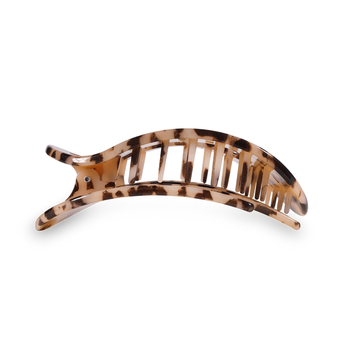 TELETIES FLAT ROUND HAIR CLIP BLONDE TORTOISE