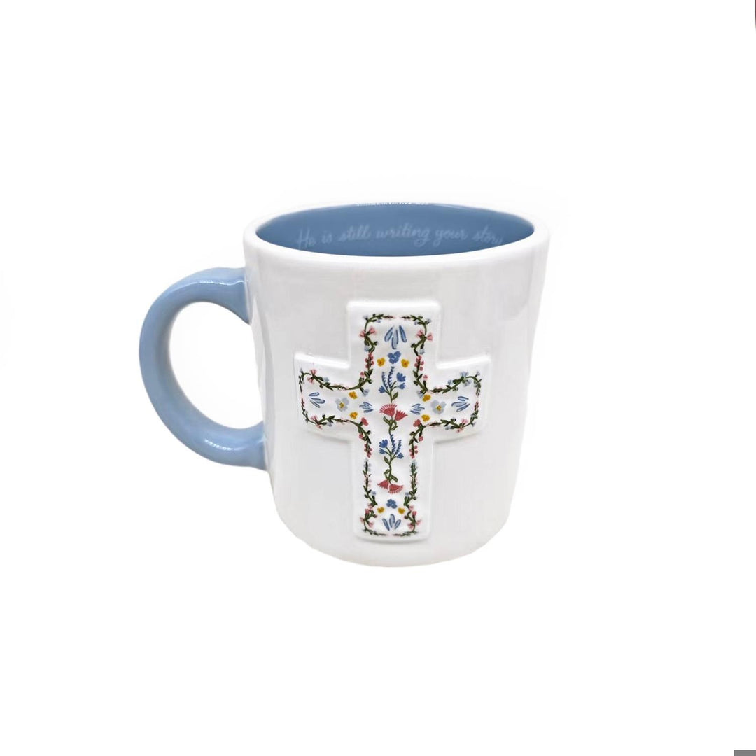 He Is Still Writing Your Story Sculpted Mug
