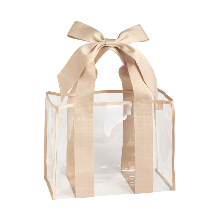 STADIUM CLEAR TOTE WITH BOW STRAP