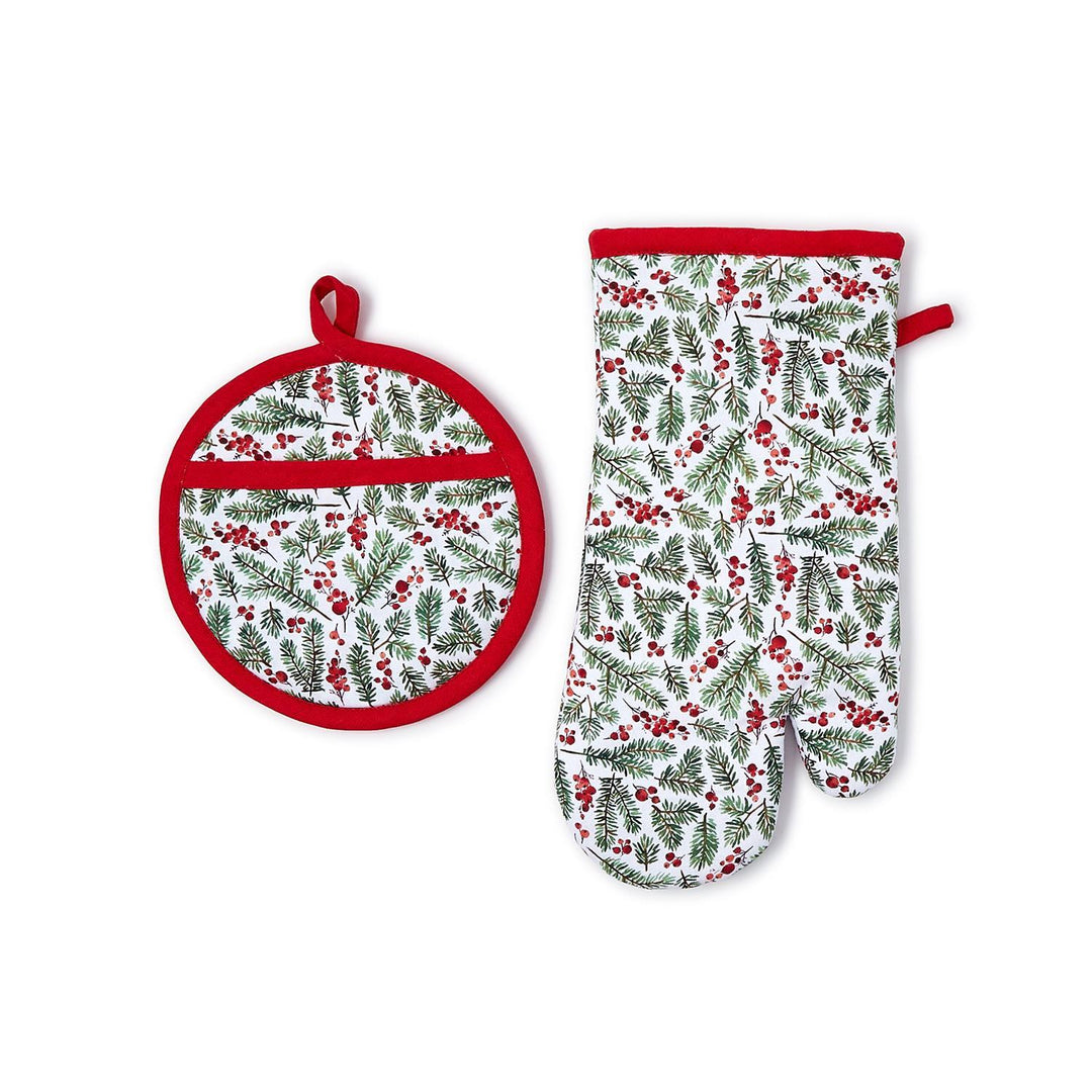 MERRY BERRY OVEN MITT & POT HOLDER SET