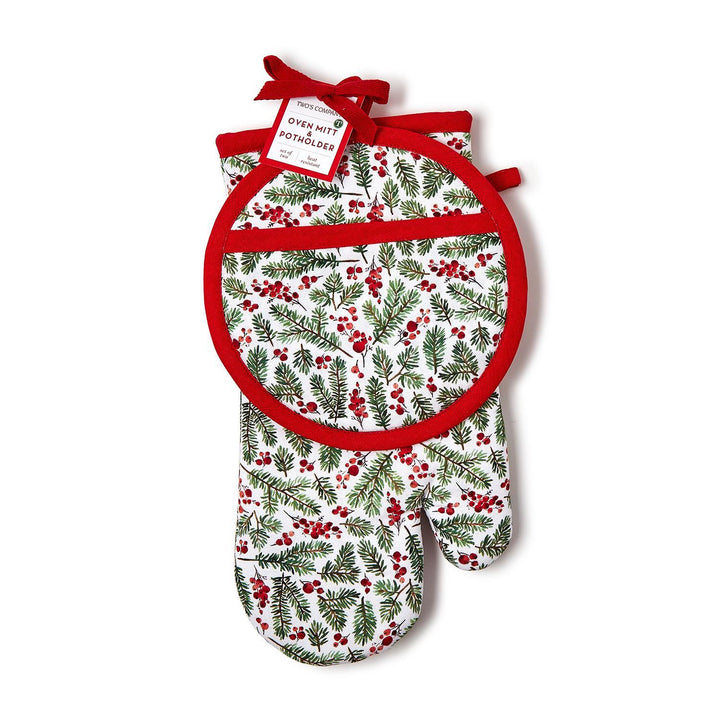 MERRY BERRY OVEN MITT & POT HOLDER SET