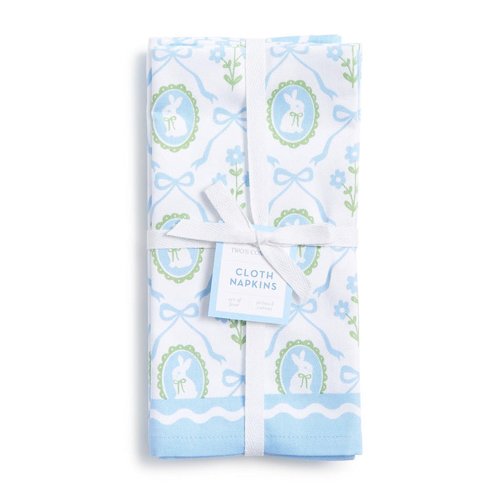 Pack of cloth napkins with a decorative design on a white background
