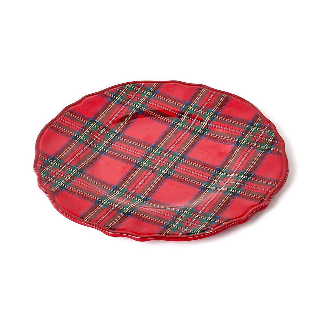 TARTAN TRADITIONS MELAMINE DINNER PLATES SET OF 4