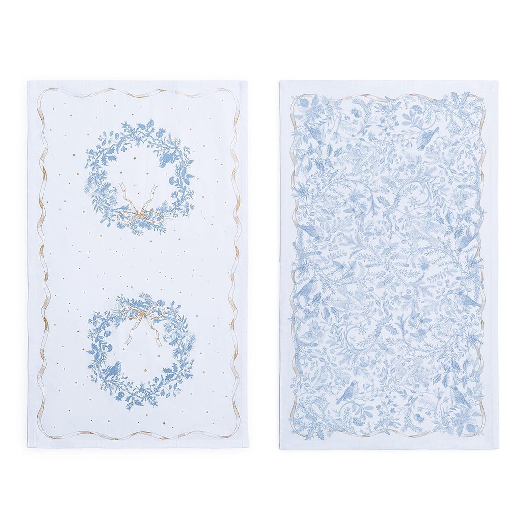 Two floral design cards on a white background