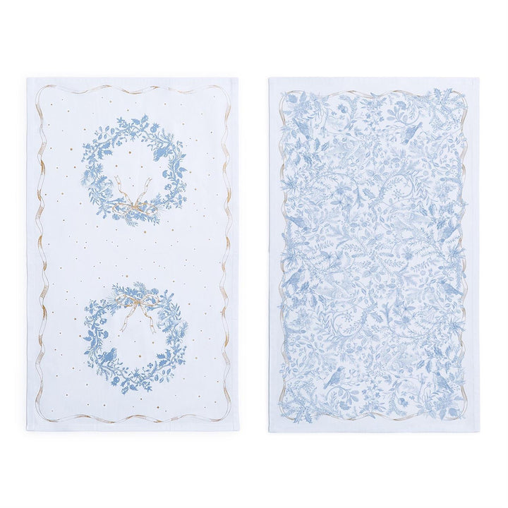 Two floral design cards on a white background