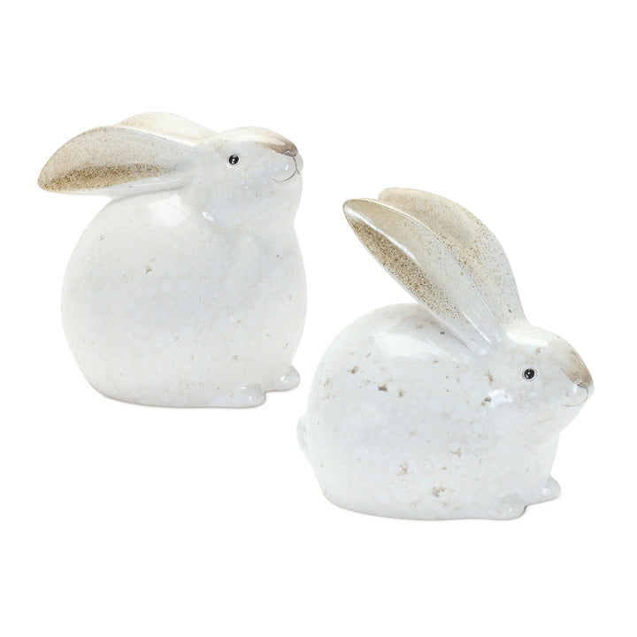 WHITE GLAZED BUNNY