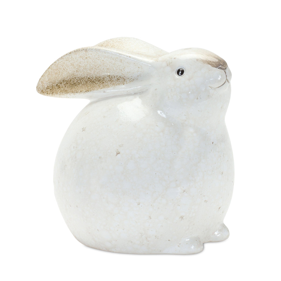 WHITE GLAZED BUNNY