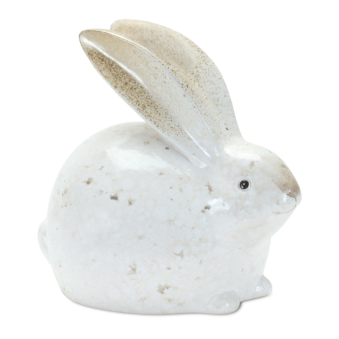 WHITE GLAZED BUNNY