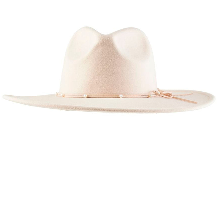 Cream fedora hat 