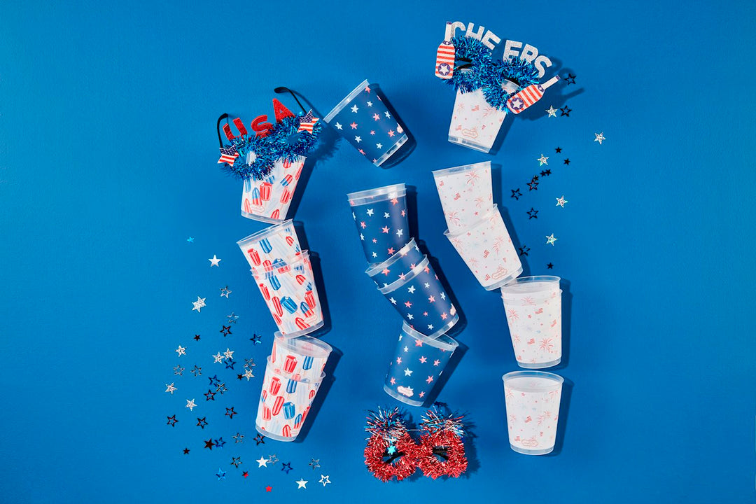 AMERICA INSPIRED PARTY CUP & PARTY GLASSES SET