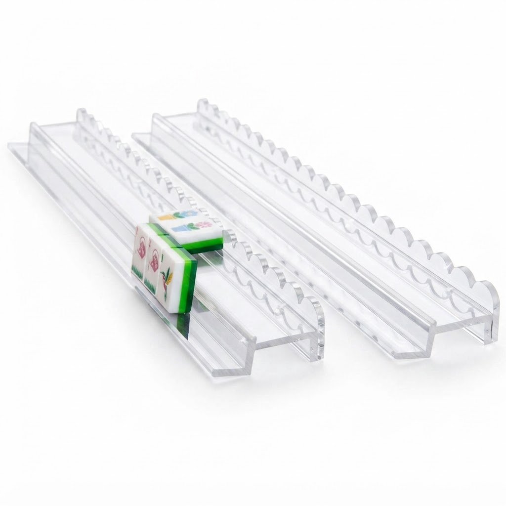 ACRYLIC MAHJONG SET RACK AND PUSHER
