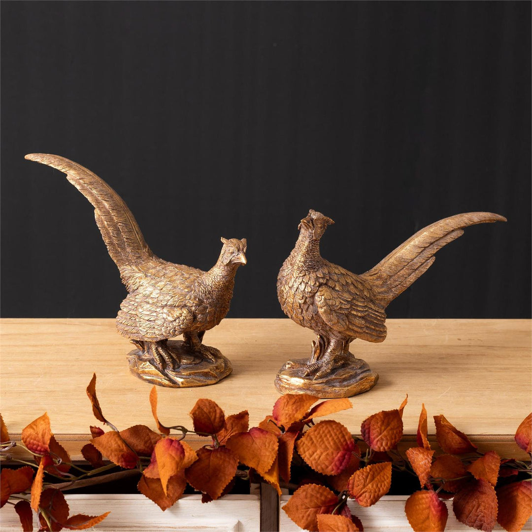 GOLD PHEASANT FIGURINE