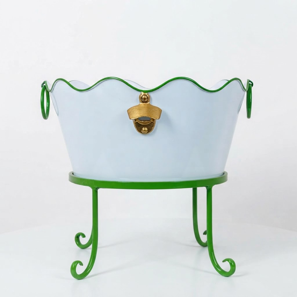GARDEN PARTY SCALLOPED BEVERAGE TUB