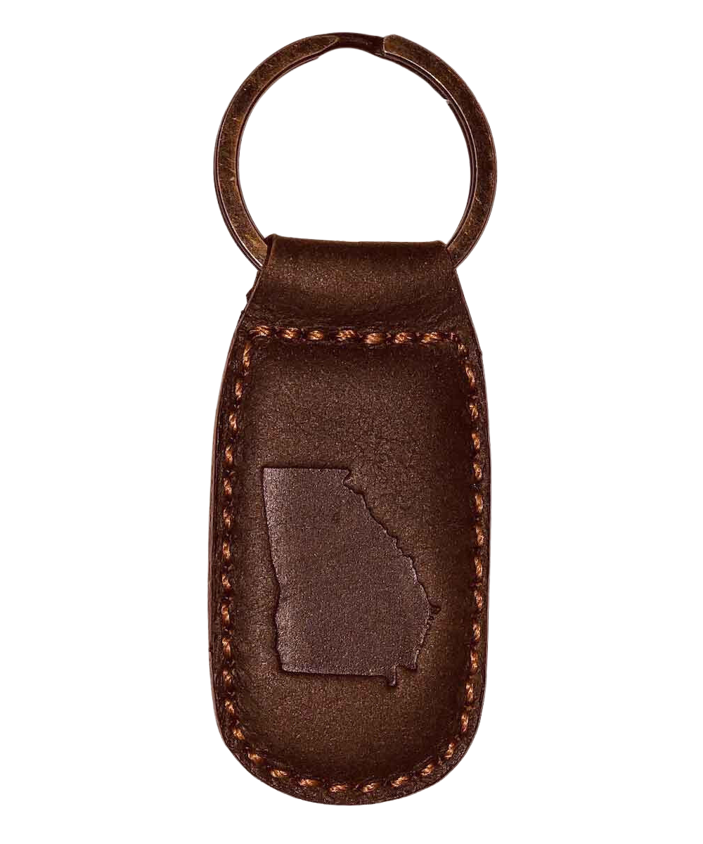 LEATHER EMBOSSED KEYCHAIN