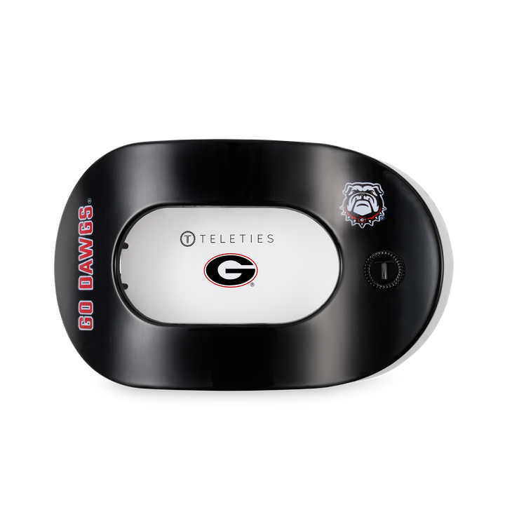 TELETIES FLAT ROUND HAIR CLIP GO DAWGS!