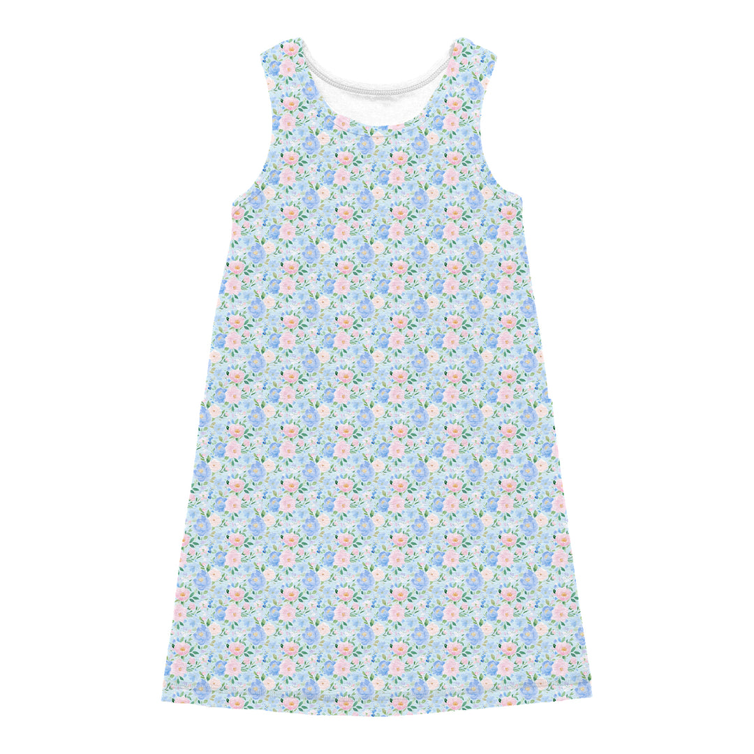 Floral patterned nightgown on a white background