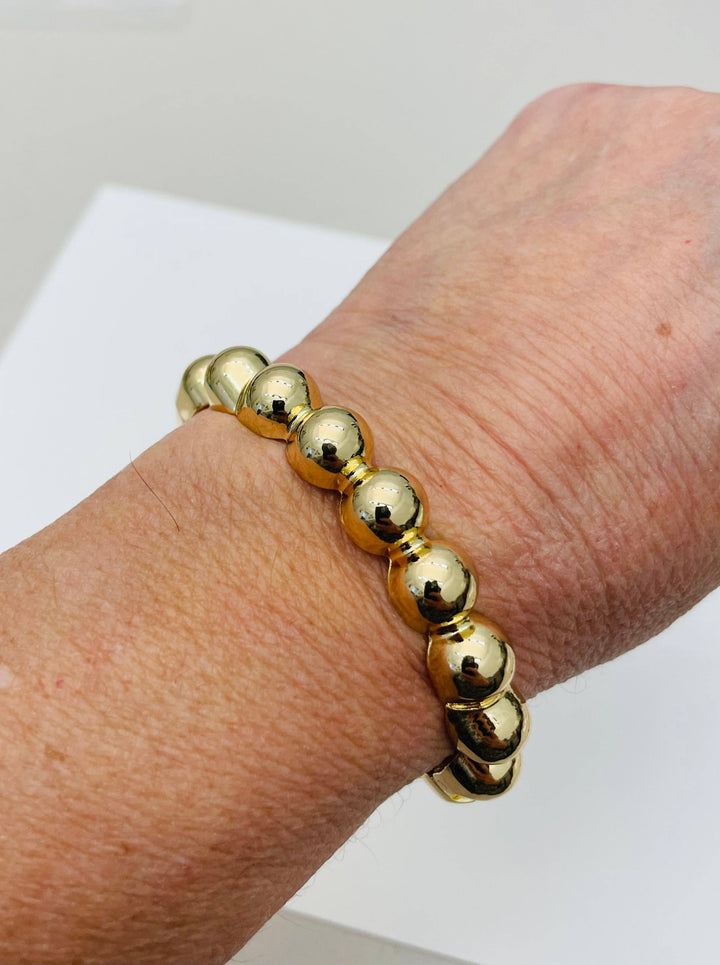 GOLD BUBBLE HINGED BRACELET