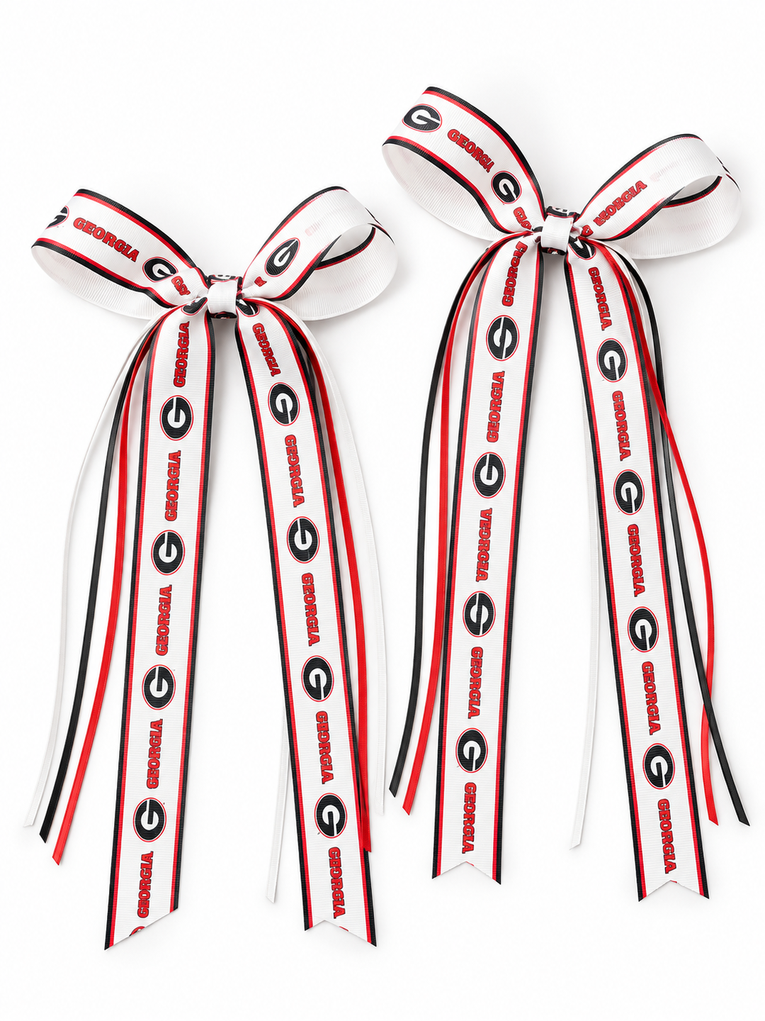 PAIR OF GEORGIA LOGO BOOT BOWS