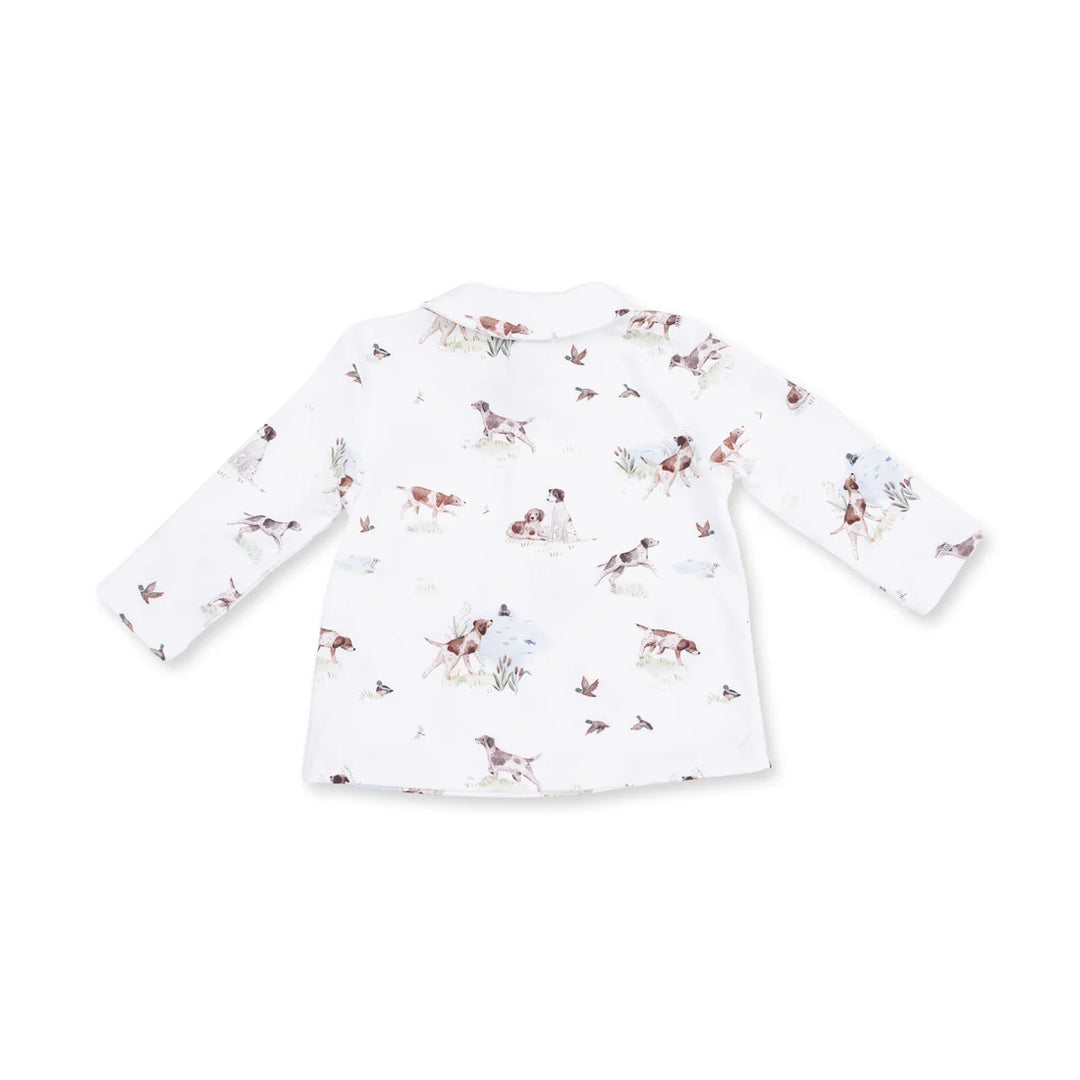 Angel Dear Pointer Pups and Duck Buddies Polo with Cargo Pant coordinating piece shown separately with the pointer pups and duck buddies polo with cargo pant design
