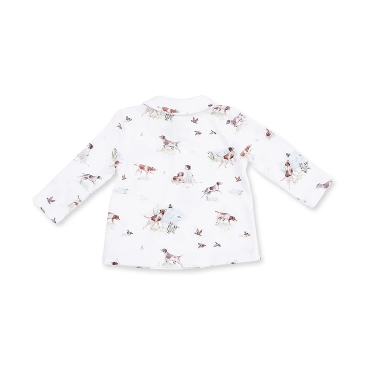 Angel Dear Pointer Pups and Duck Buddies Polo with Cargo Pant coordinating piece shown separately with the pointer pups and duck buddies polo with cargo pant design