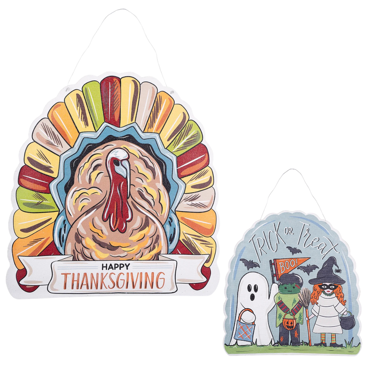 TRICK OR TREATERS/TURKEY REVERSIBLE BURLEE