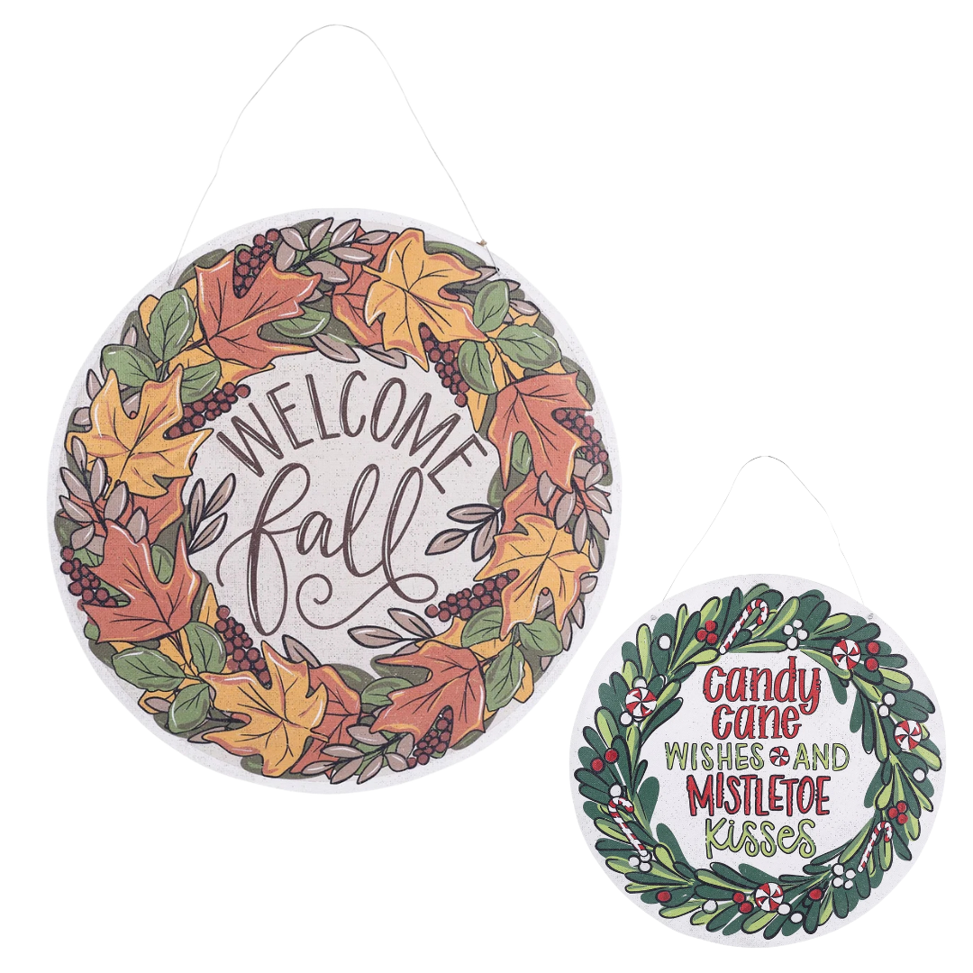 CANDY CANE WISHES/FALL LEAVES BURLEE