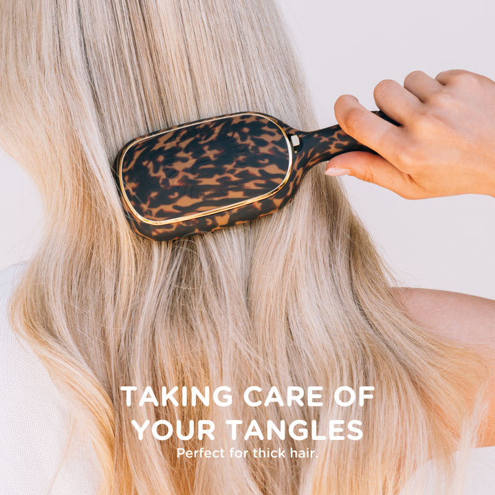 TORTOISE DETANGLER HAIR BRUSH FOR THICK HAIR
