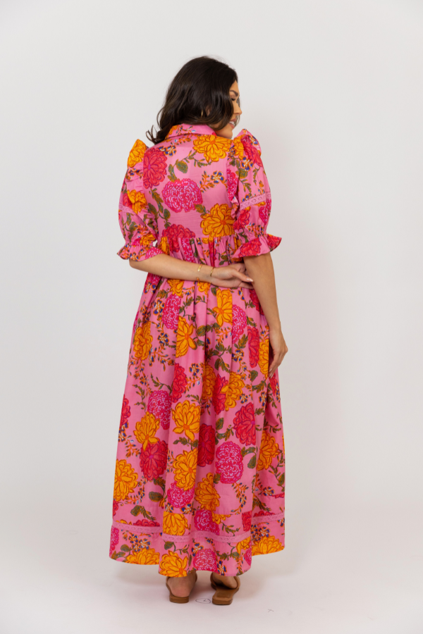 KARLIE: FLORAL POPLIN TIERED MAXI DRESS – Walker Boutique