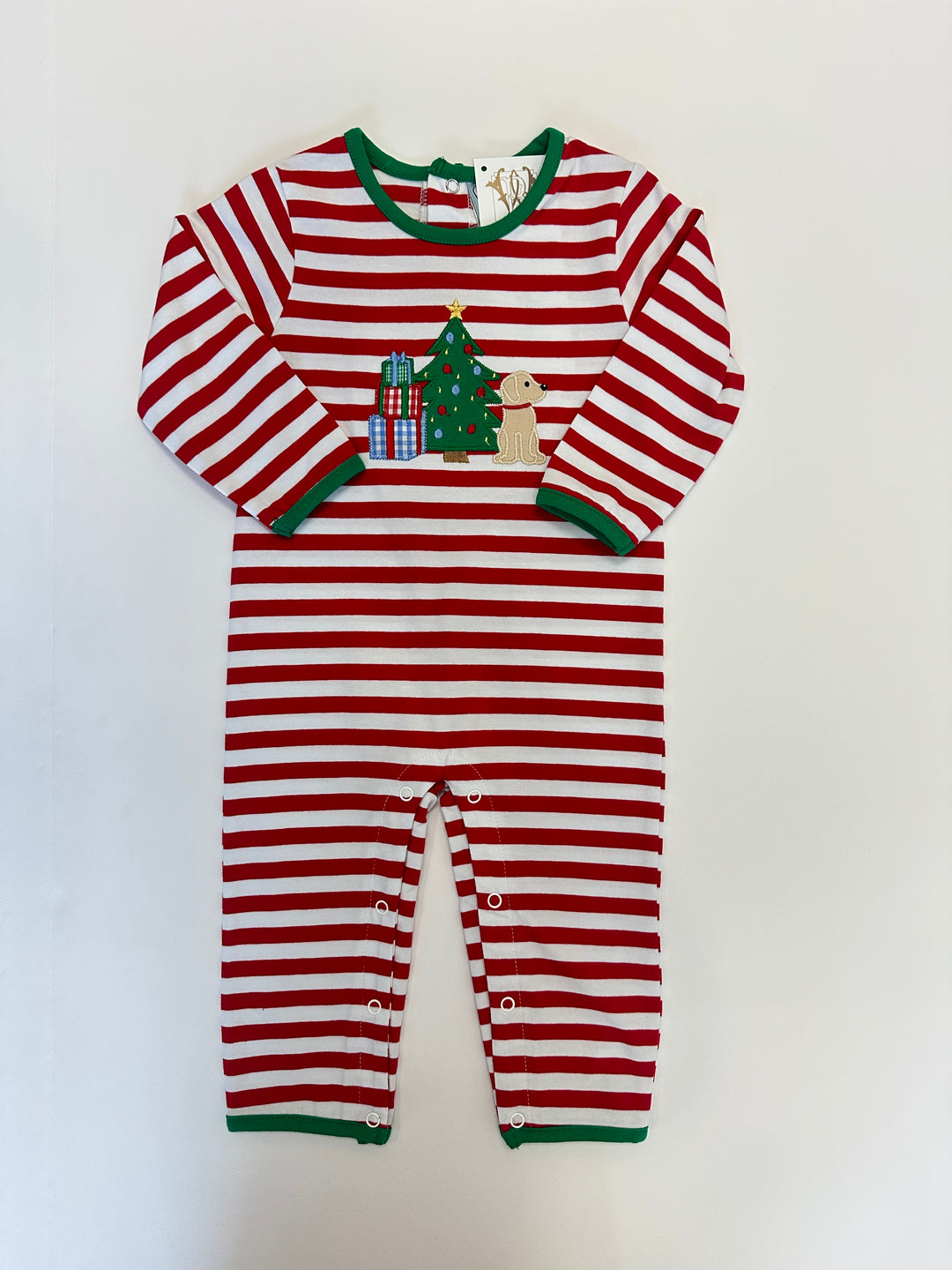Christmas Morning Boys Red Striped Romper – Holiday Baby & Kids Outfit | Walker Boutique