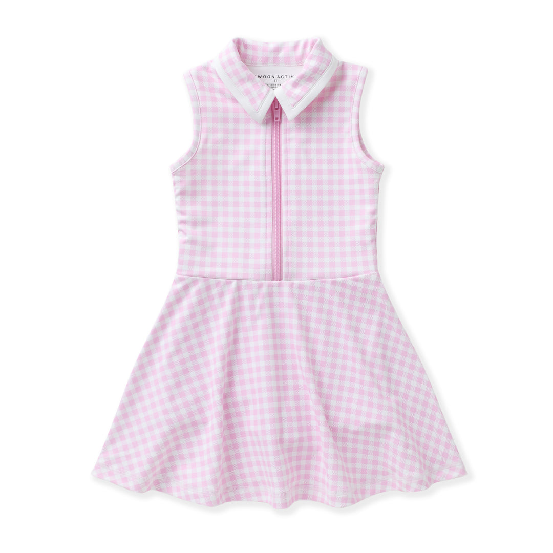 PINK GINGHAM TENNIS DRESS