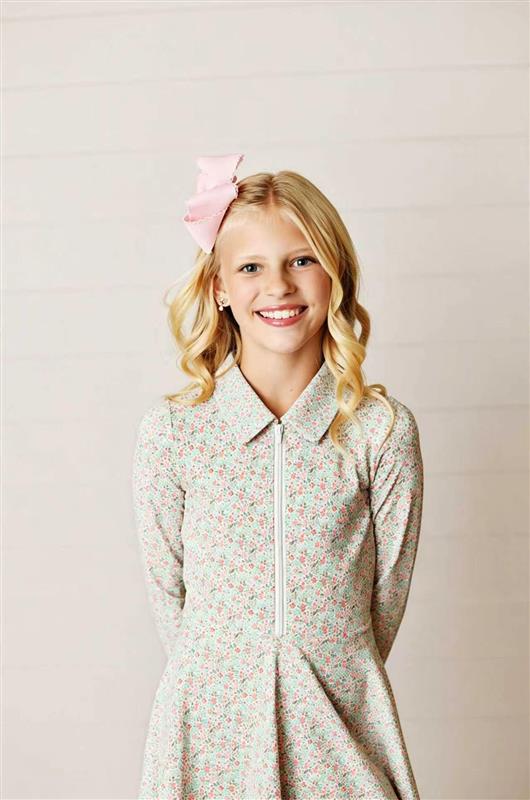 DITSY FLORAL LONG SLEEVE TENNIS DRESS