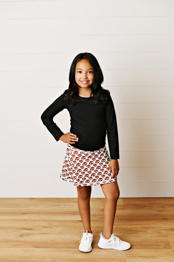 BLACK RUCHED TOP