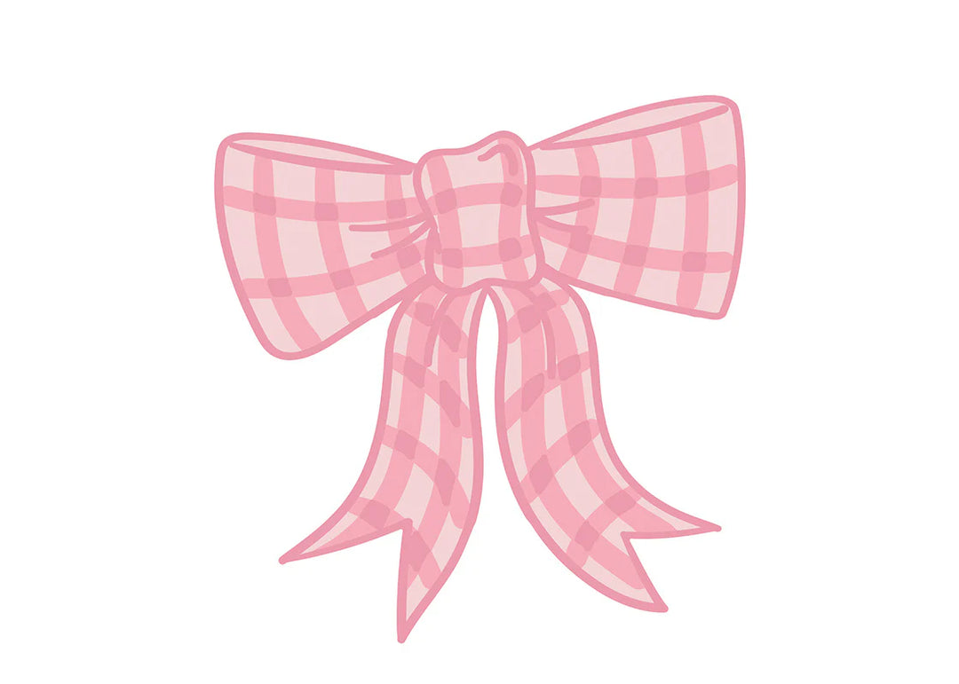 BIG PINK GINGHAM BOW ATTACHMENT