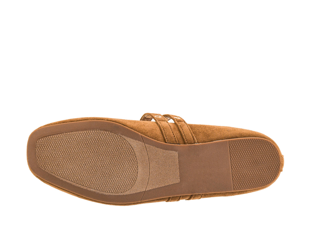 CAMEL SUEDE ALL EYES ON ME FLATS