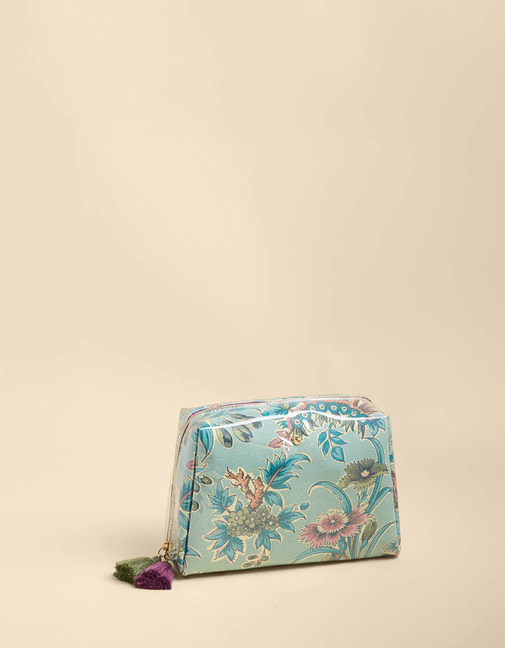BRIDGE STREET BLUE LARGE COSMETIC POUCH