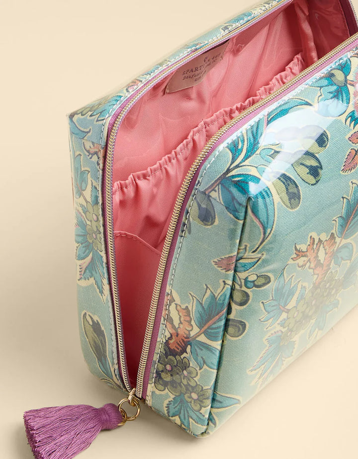 BRIDGE STREET BLUE LARGE COSMETIC POUCH