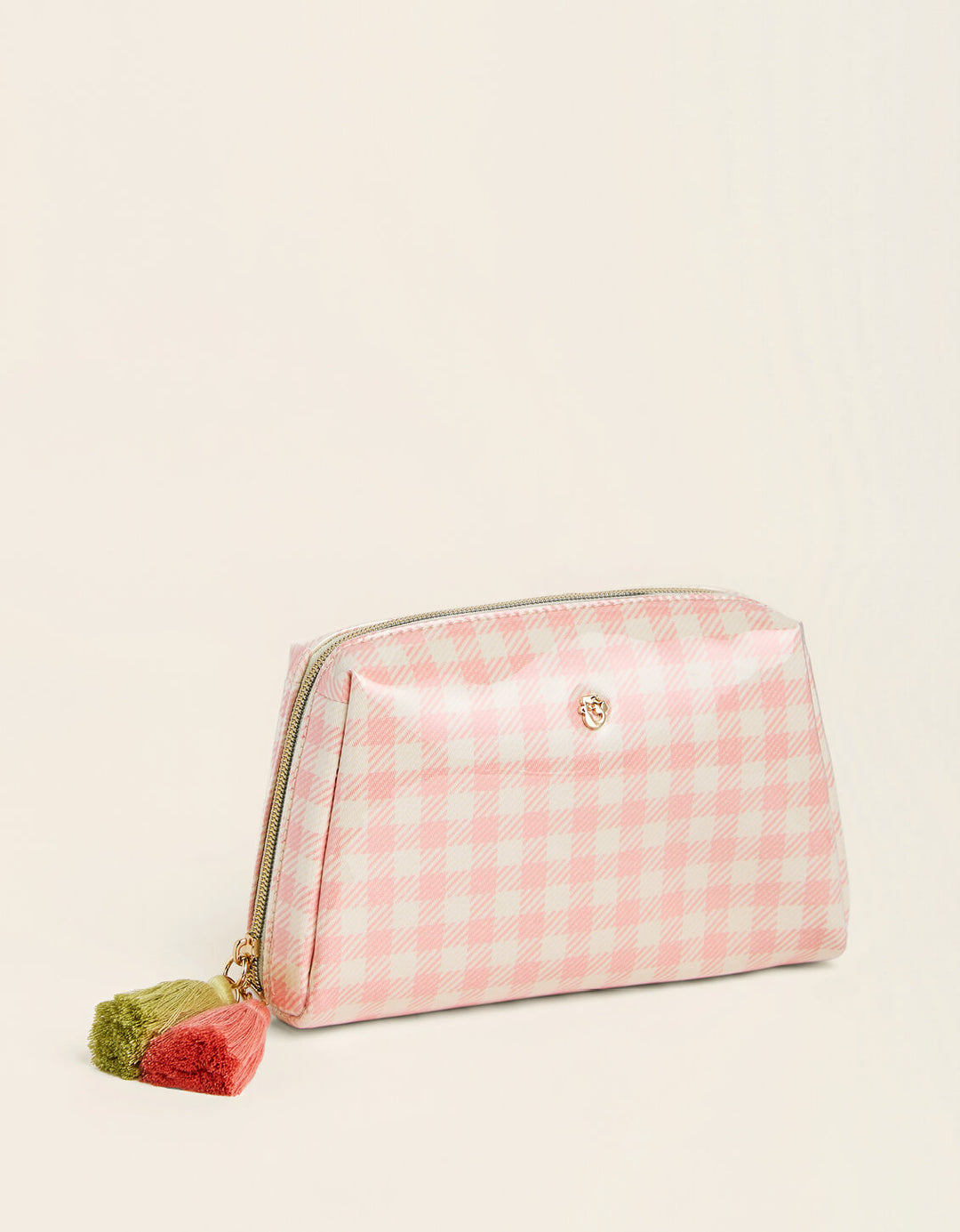 GINGHAM PINK COSMETIC POUCH