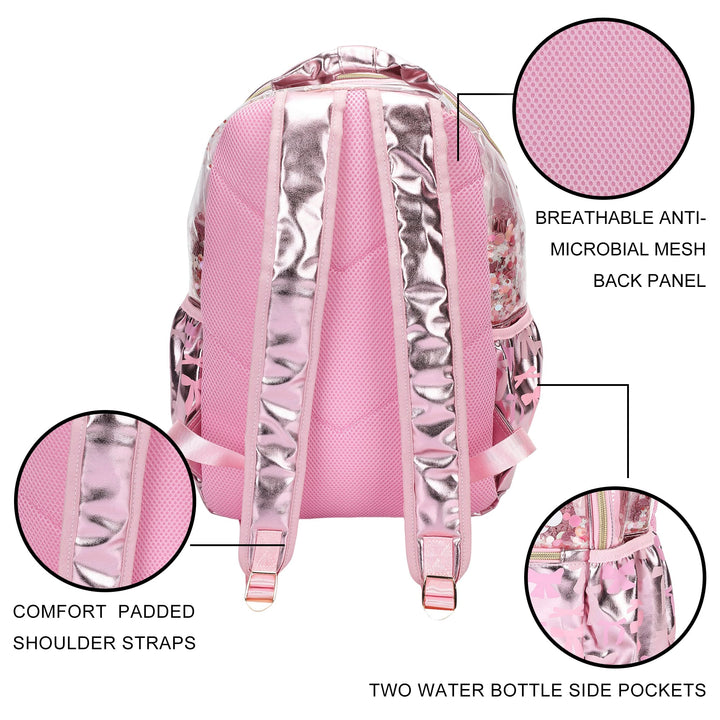 PINK BOWS & CONFETTI BACKPACK