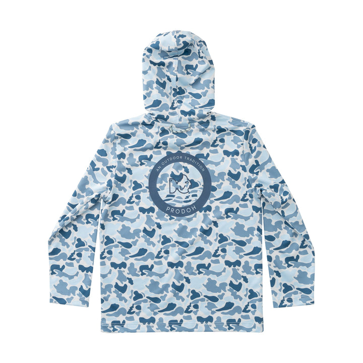 BLUE BREAK POINT CAMO PERFORMANCE HOODIE