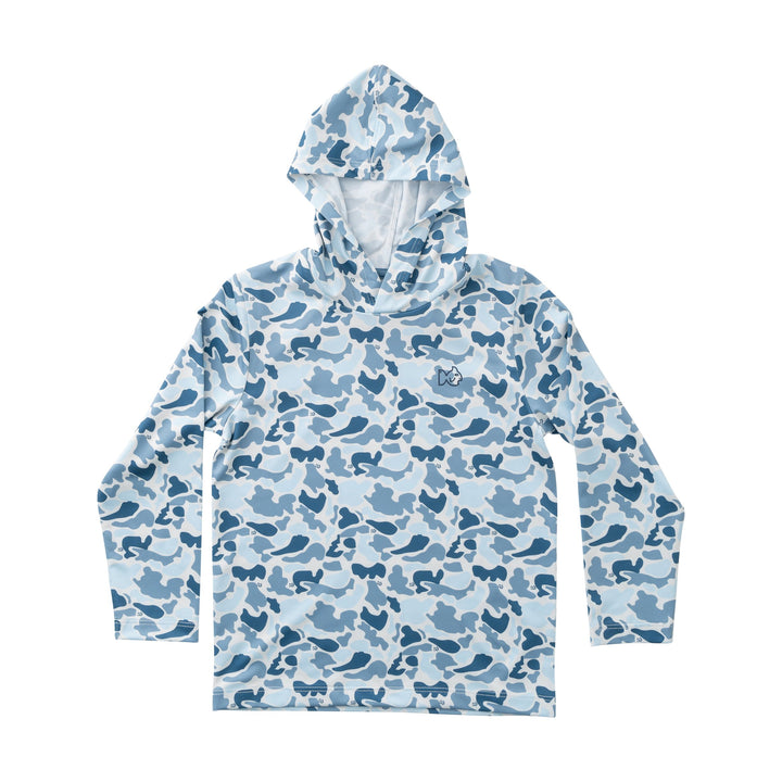 BLUE BREAK POINT CAMO PERFORMANCE HOODIE