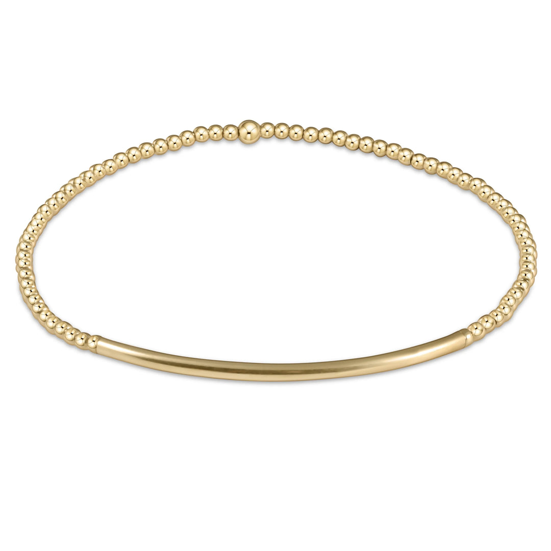 CLASSIC GOLD 2MM BEAD BRACELET - BLISS BAR GOLD