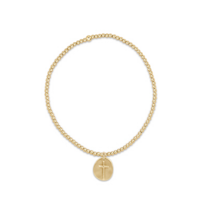 Classic Gold 2Mm Bracelet - Inspire Small Gold Disc | Enewton Beaded Jewelry | Walker Boutique