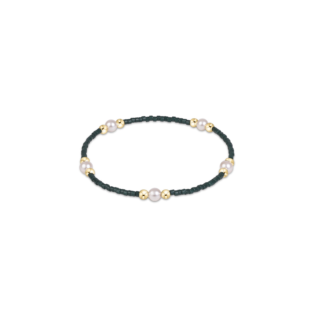 GAMEDAY HOPE PURPOSE PEARL BRACELET - DARK GREEN