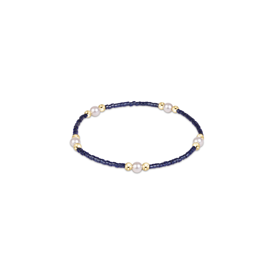 GAMEDAY HOPE PURPOSE PEARL BRACELET - NAVY