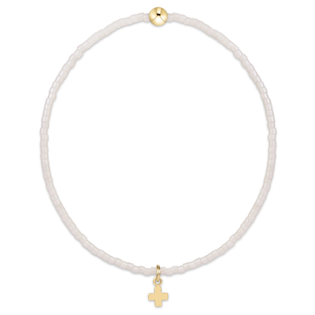 Hope Classic Milkshake Bracelet - Signature Cross Small Gold