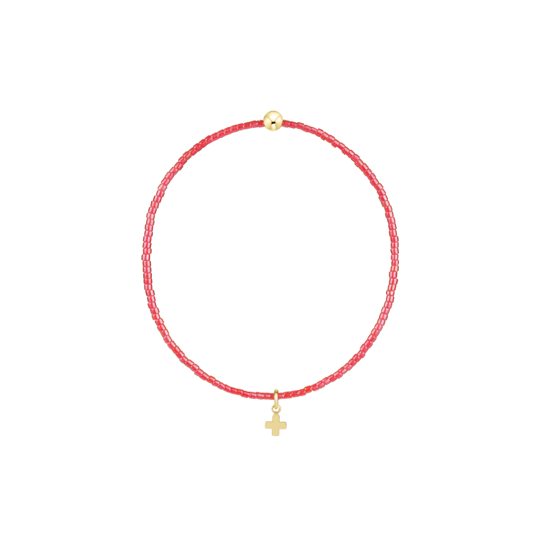 Sherbert Bracelet - Signature Cross Small Gold Charm