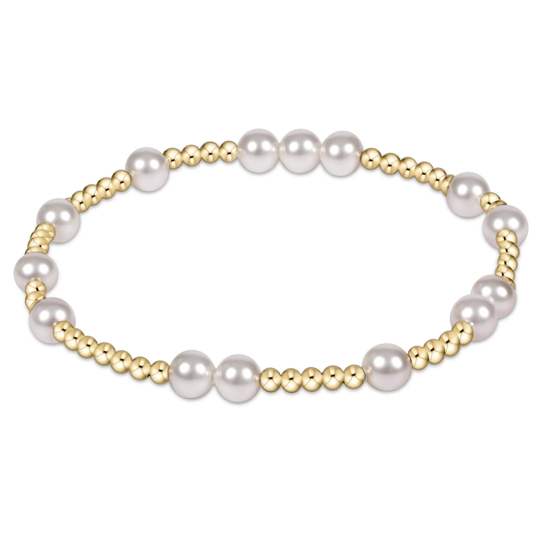 HOPE UNWRITTEN 6MM BEAD BRACELET - PEARL